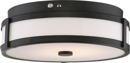 LED 20W - Flush with White Acrylic Lens - Aged Bronze Finish- 120-277V - 120-277V (81|62/976)