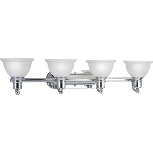 Madison Collection Four-Light Polished Chrome Etched Glass Traditional Bath Vanity Light (149|P3164-15)