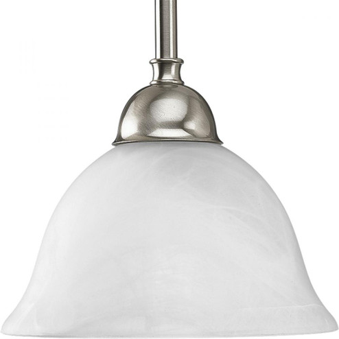 Avalon Collection One-Light Brushed Nickel Alabaster Glass Traditional Mini-Pendant Light (149|P5068-09)