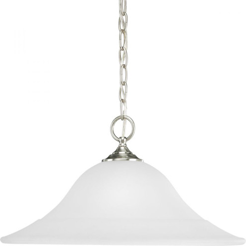 Trinity Collection One-Light Brushed Nickel Etched Glass Traditional Pendant Light (149|P5095-09)