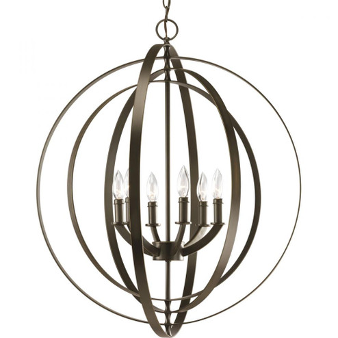 P3889-20 6-60W CAND SPHERE FOYER LANT (149|P3889-20)