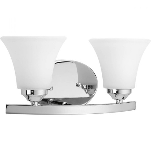 Adorn Collection Two-Light Polished Chrome Etched Glass Traditional Bath Vanity Light (149|P2009-15)