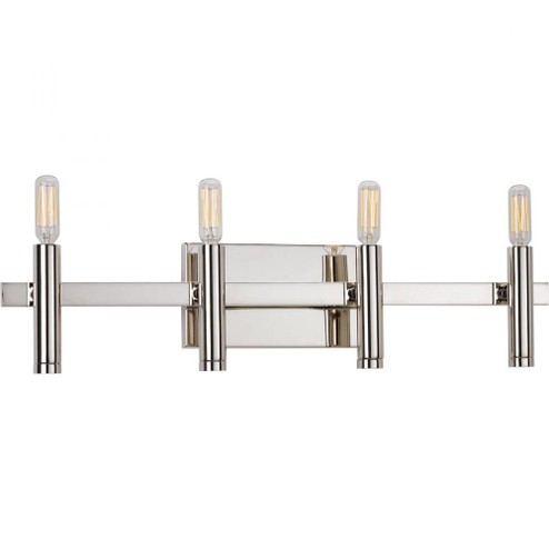 Draper Collection Four-Light Polished Nickel Luxe Bath Vanity Light (149|P2102-104)