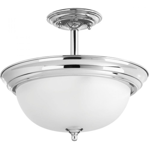 Two-Light Dome Glass 13-1/4'' Semi Flush Convertible (149|P3927-15ET)