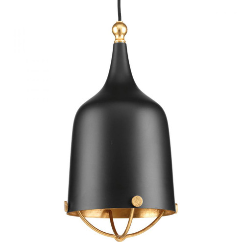 Era Collection One-Light Matte Black and Gold Global Pendant Light (149|P500033-031)