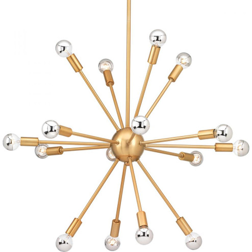 Ion Collection Sixteen-Light Brushed Bronze Mid-Century Modern Chandelier Light (149|P400041-109)