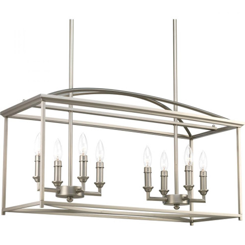 Piedmont Collection Eight-Light Burnished Silver Farmhouse Chandelier Light (149|P400033-126)