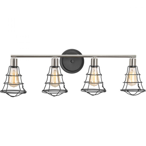 Gauge Collection Four-Light Graphite Farmhouse Bath Vanity Light (149|P300031-143)