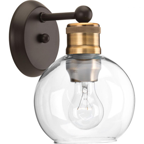 Hansford Collection One-Light Antique Bronze Clear Glass Coastal Bath Vanity Light (149|P300049-020)