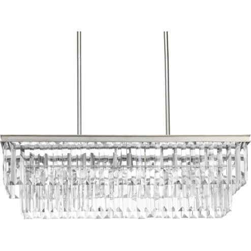 Glimmer Collection Four-Light Silver Ridge Luxe Linear Chandelier Light (149|P400101-134)