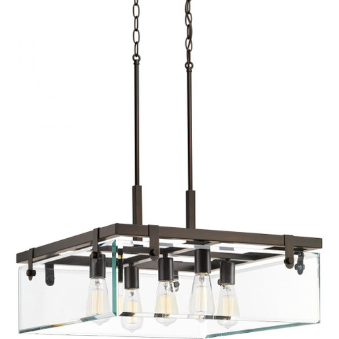 Glayse Collection Five-Light Antique Bronze Clear Glass Luxe Pendant Light (149|P500074-020)