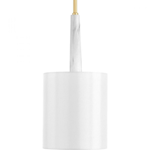Palacio Collection One-Light Vintage Gold White Silk Shade Luxe Pendant Light (149|P500107-078)