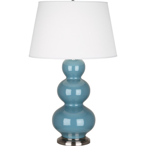 Steel Blue Triple Gourd Table Lamp (237|OB42X)