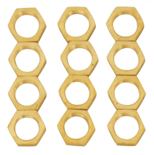 12 Brass 1/8 IPS Locknuts (27|S70/172)