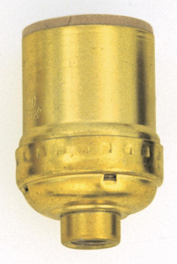 Keyless Standard Socket; Brite Gilt Finish (27|S70/420)