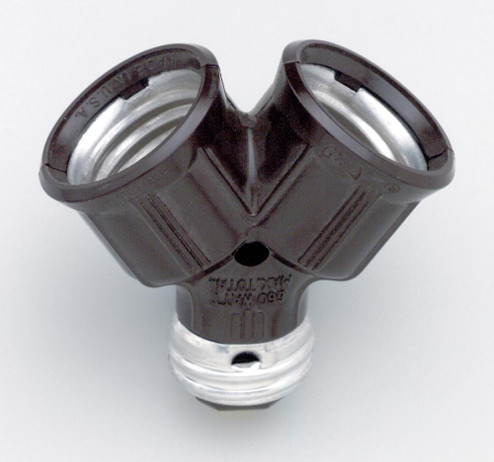 Bakelite Single To Twin Lamp Holder (27|S70/541)