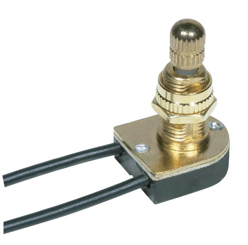 On-Off Metal Rotary Switch; 5/8'' Metal Bushing; Single Circuit; 6A-125V, 3A-250V Rating; Brass (27|80/1134)