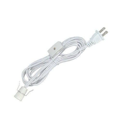 6 Foot #18 SPT-2 White Cord, Switch, And Plug (Switch 17'' From Socket) (27|80/1786)