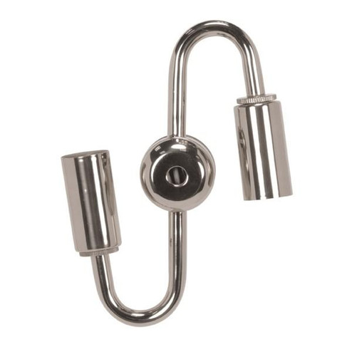 Steel ''S'' Cluster; For Medium or Candelabra; Nickel Finish; Inside Wiring Only; 6'' (27|80/1706)
