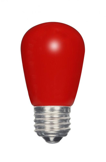 1.4 Watt LED; S14; Ceramic Red; Medium base; 120 Volt; Carded (27|S9170)