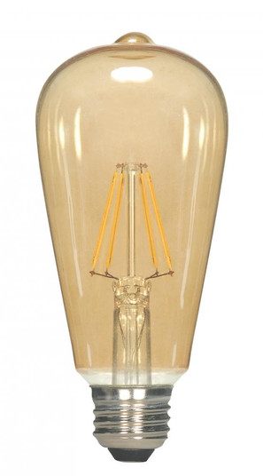 2.5 Watt ST19 LED Filament; Transparent Amber; Medium base; 2000K; 220 Lumens; 120 Volt (27|S9577)