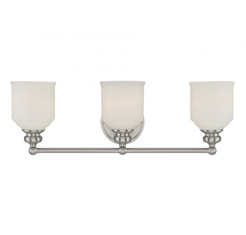 Melrose 3-Light Bathroom Vanity Light in Satin Nickel (128|8-6836-3-SN)