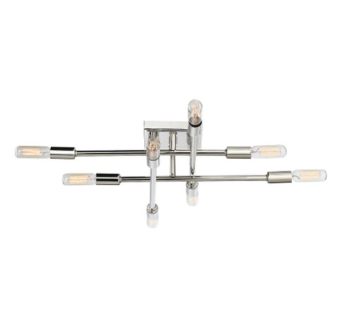 Lyrique 8-Light Ceiling Light in Polished Nickel (128|6-7003-8-109)