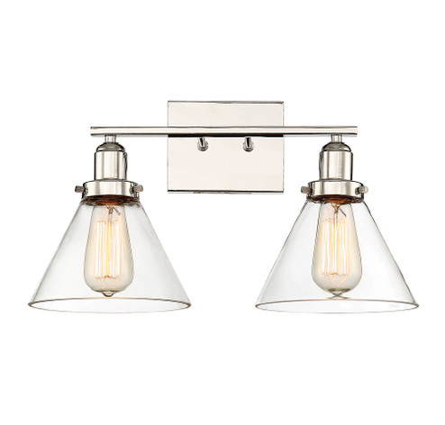 Drake 2-Light Bathroom Vanity Light in Polished Nickel (128|8-9130-2-109)