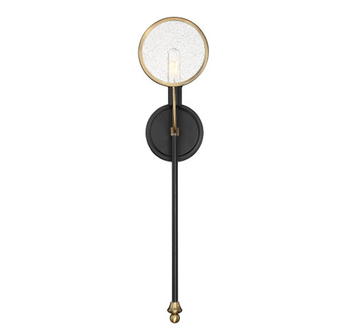 Oberyn 1-Light Wall Sconce in Vintage Black with Warm Brass (128|9-9157-1-51)