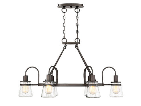 Portsmouth 6-Light Outdoor Linear Chandelier in English Bronze (128|1-3502-6-13)