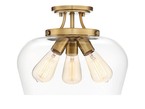 Octave 3-Light Ceiling Light in Warm Brass (128|6-4035-3-322)
