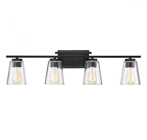 Calhoun 4-Light Bathroom Vanity Light in Black (128|8-1020-4-BK)