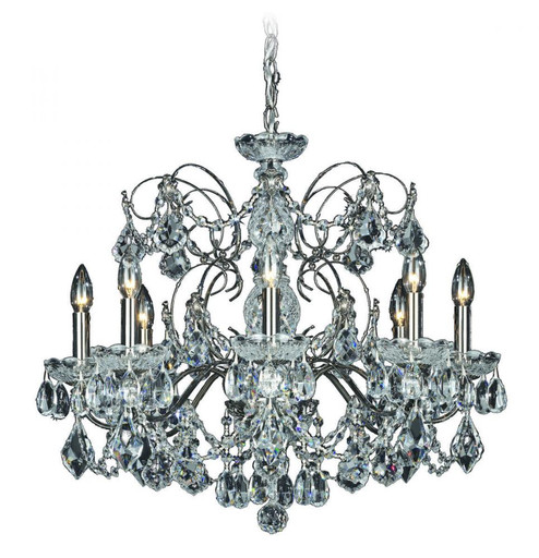 Century 8 Light 120V Chandelier in Black Pearl with Clear Heritage Handcut Crystal (168|1707-49)