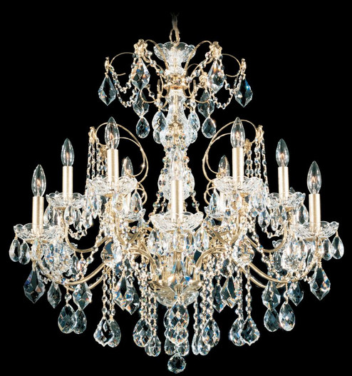 Century 12 Light 120V Chandelier in Black Pearl with Clear Heritage Handcut Crystal (168|1712-49)