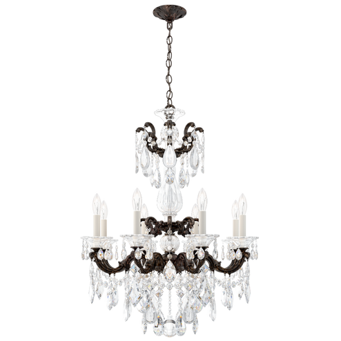 La Scala 8 Light 120V Chandelier in Heirloom Bronze with Clear Heritage Handcut Crystal (168|5007-76)