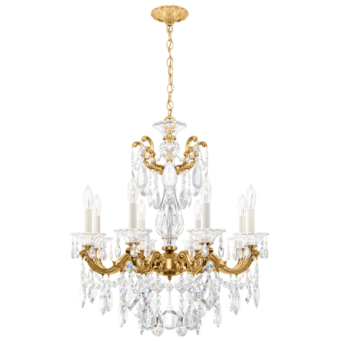 La Scala 8 Light 120V Chandelier in Heirloom Gold with Clear Heritage Handcut Crystal (168|5073-22)
