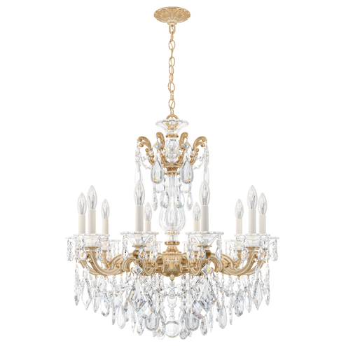 La Scala 10 Light 120V Chandelier in Parchment Gold with Clear Heritage Handcut Crystal (168|5074-27)