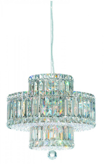 Plaza 9 Light 120V Pendant in Polished Stainless Steel with Clear Crystals from Swarovski (168|6671S)