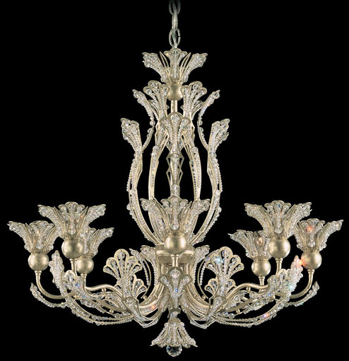 Rivendell 8 Light 120V Chandelier in Antique Silver with Clear Crystals from Swarovski (168|7863-48S)