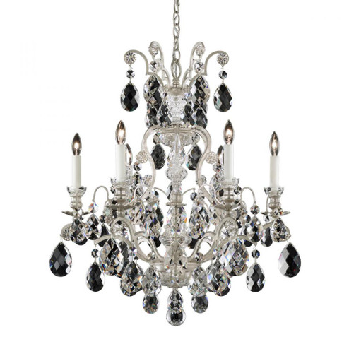 Renaissance 7 Light 120V Chandelier in Antique Silver with Clear Crystals from Swarovski (168|3770-48S)