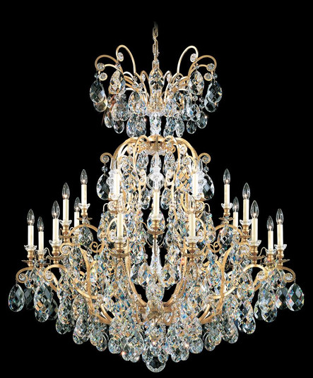 Renaissance 25 Light 120V Chandelier in Etruscan Gold with Clear Crystals from Swarovski (168|3774-23S)