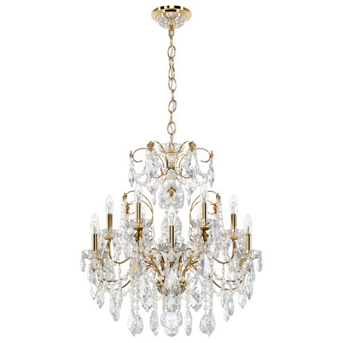 Century 12 Light 120V Chandelier in Aurelia with Clear Heritage Handcut Crystal (168|1712-211)