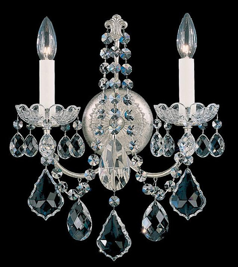 New Orleans 2 Light 120V Wall Sconce in Heirloom Gold with Clear Crystals from Swarovski (168|3651-22S)
