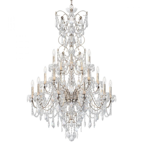 Century 20 Light 120V Chandelier in Antique Silver with Clear Heritage Handcut Crystal (168|1716-48)