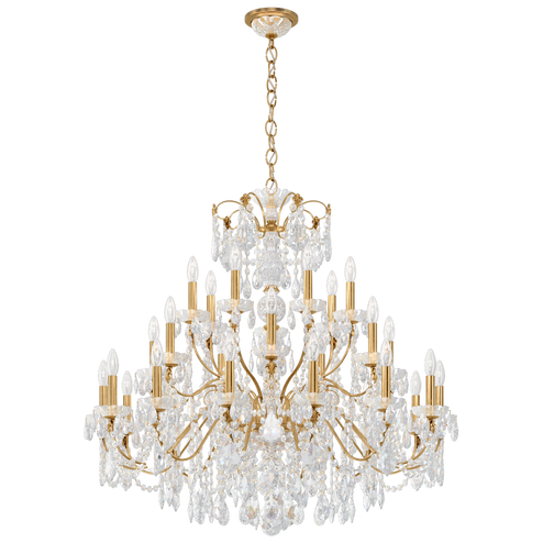 Century 28 Light 120V Chandelier in Heirloom Gold with Clear Heritage Handcut Crystal (168|1718-22)