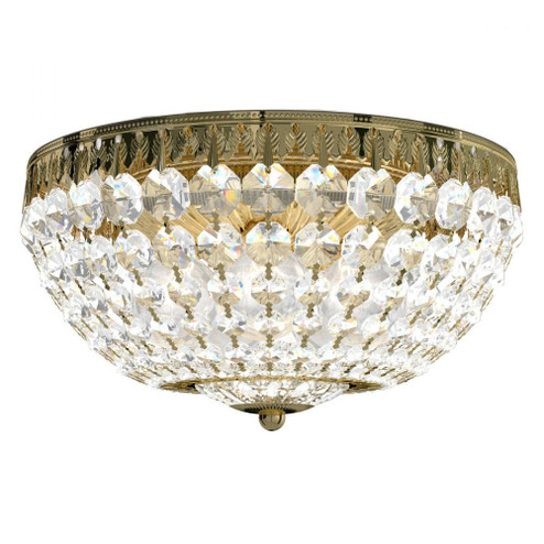 Petit Crystal 5 Light 110V Close to Ceiling in Rich Auerelia Gold with Clear Crystals From Swarovs (168|1562-211S)