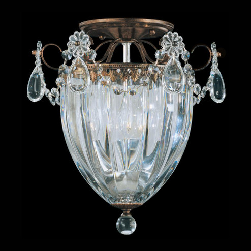 Bagatelle 3 Light 120V Semi-Flush Mount in Aurelia with Clear Heritage Handcut Crystal (168|1242-211)
