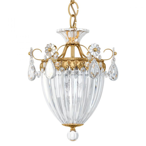 Bagatelle 3 Light 120V Mini Pendant in Heirloom Gold with Clear Crystals from Swarovski (168|1243-22S)