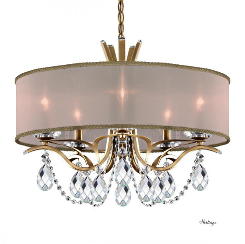 Vesca 5 Light 120V Chandelier in Heirloom Gold with Clear Heritage Handcut Crystal and Gold Shade (168|VA8305N-22H2)