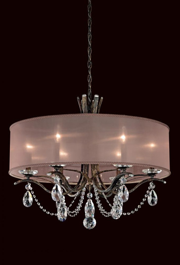 Vesca 6 Light 120V Chandelier in Ferro Black with Clear Heritage Handcut Crystal and White Shade (168|VA8306N-59H1)